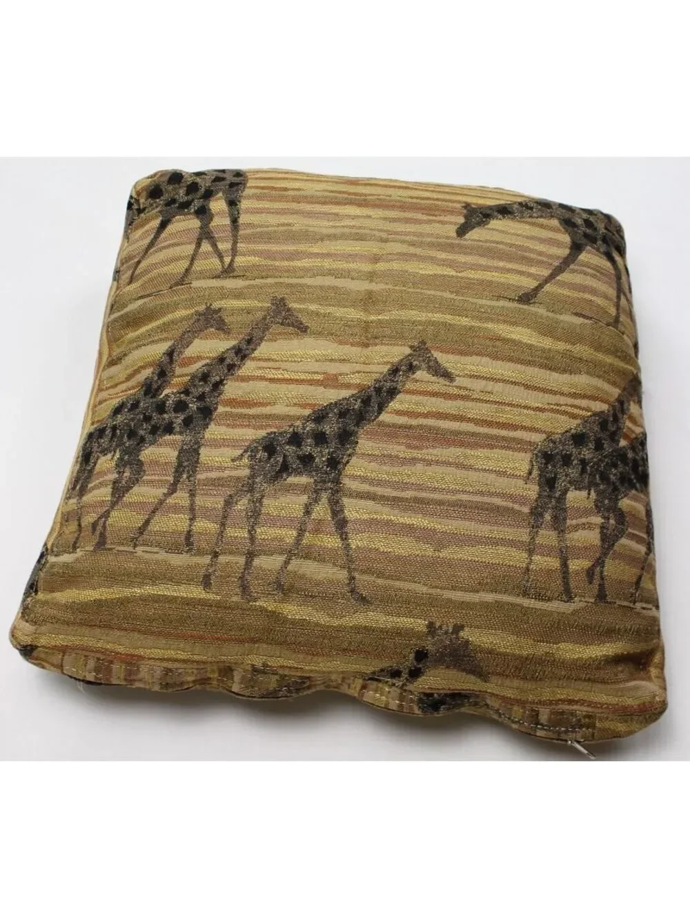 Vintage Style Giraffe Tapestry Throw Pillow Safari Chic Woven Accent Cushion